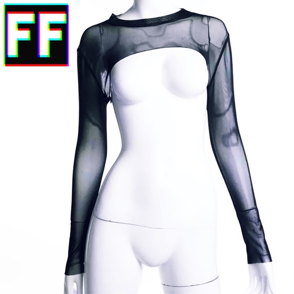 Mesh Cutoff Crop Top ✖️ - Picture 4 of 8